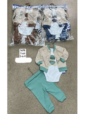 Komplety DZIECIĘCA ,size 3-9m,paczka 3szt,1kolor