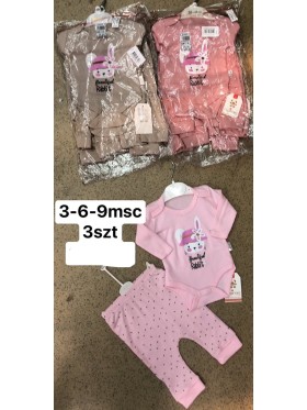 Komplety DZIECIĘCA ,size 3-9m,paczka 3szt,1kolor