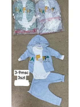 Komplety DZIECIĘCA ,size 3-9m,paczka 3szt,1kolor