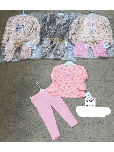 Komplety DZIECIĘCA ,size 6-24m,paczka 4szt,1kolor
