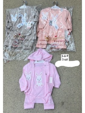 Komplety DZIECIĘCA ,size 3-9m,paczka 3szt,1kolor