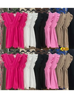 Sukienki damskie Włoskie ,size UNI, paczka 6szt,mix kolor