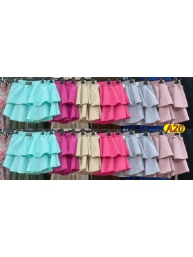 Spódnica krótka damskie Włoskie ,size UNI, paczka 6szt,mix kolor