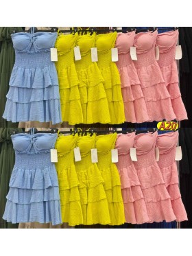 Sukienki damskie Włoskie ,size UNI, paczka 6szt,mix kolor