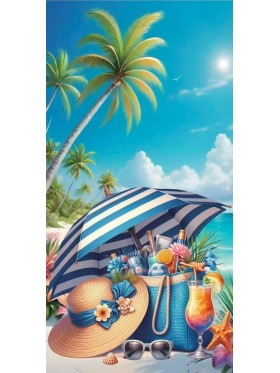 Ręcznik Plażowy Rozmiar : 70/140cm,Paczka : 12szt / mix wżoru