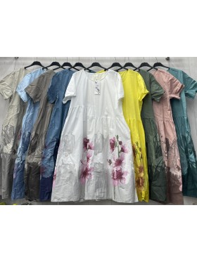 Sukienki damskie wloskie, size uni ,paczka 6szt, mix kolor