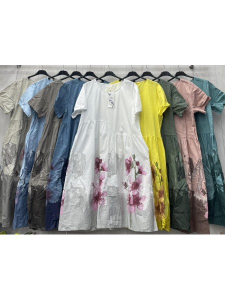 Sukienki damskie wloskie, size uni ,paczka 6szt, mix kolor