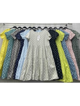 Sukienki damskie wloskie, size uni ,paczka 6szt, mix kolor