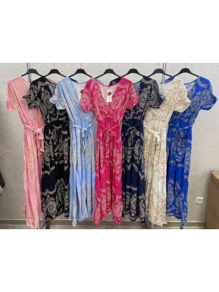 Sukienki damskie wloskie, size uni ,paczka 6szt, mix kolor