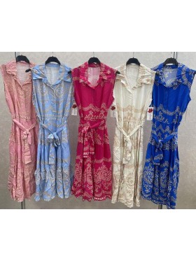 Sukienki damskie wloskie, size uni ,paczka 6szt, mix kolor