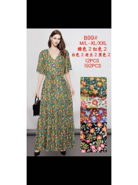 Sukienki damskie , size m-2xl,paczka 12szt, mix kolor