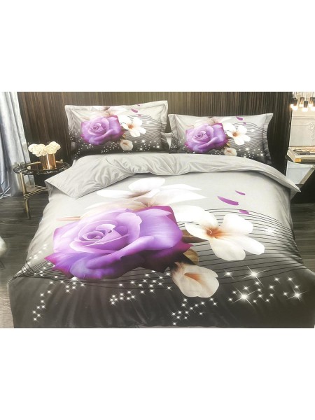 Komplet pościeli 5D   „”” MILANO „” 100% satyna - bawełna 4 Częściowy Rozmiar : 200/220cm