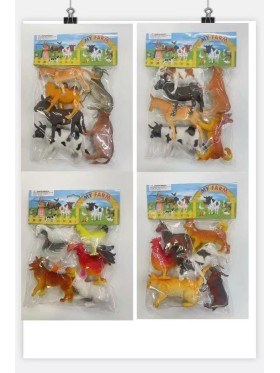 ZABAWKI animals,6SZT / PACZKA, KOLOR JAK NA ZDZIĘCIU