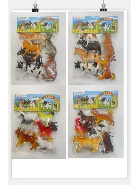 ZABAWKI animals,6SZT / PACZKA, KOLOR JAK NA ZDZIĘCIU