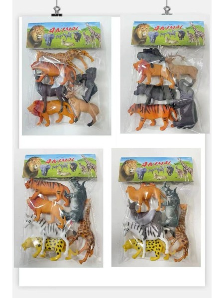 ZABAWKI animals,6SZT / PACZKA, KOLOR JAK NA ZDZIĘCIU