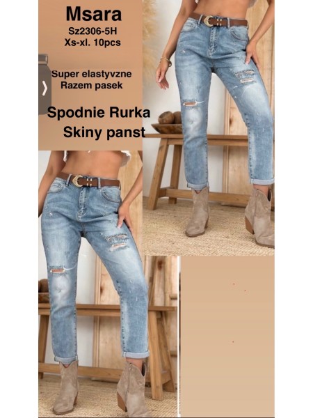 Jeansy damskie M'sara,size XS-XL, paczka 10szt,