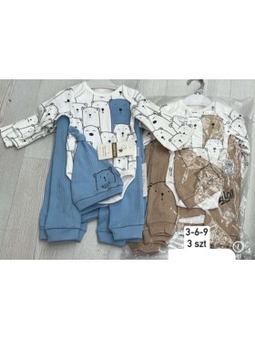 Komplet  DZIECIĘCA ,size 3-9m,paczka 3szt,1kolor