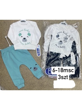 Komplet  DZIECIĘCA ,size 6-18m,paczka 3szt,1kolor