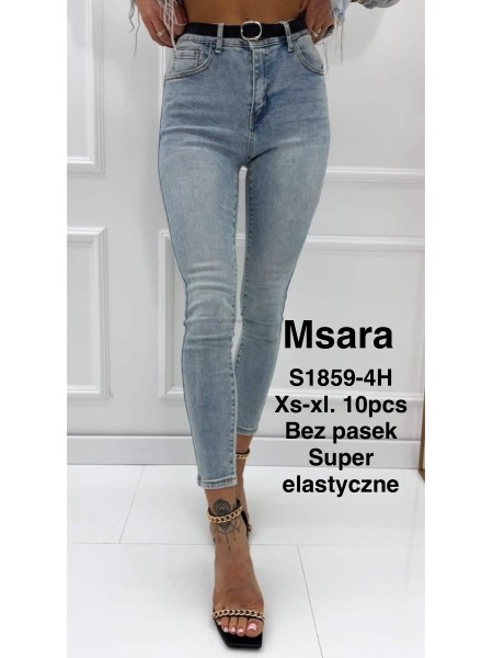 Jeansy damskie M'sara,size XS-XL, paczka 10szt,