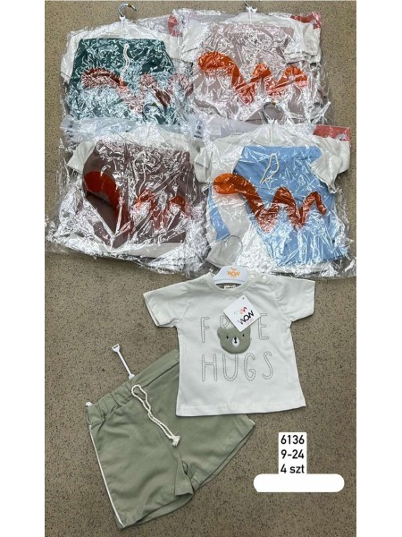Komplet DZIECIĘCA ,size 9-24m,paczka 4szt,1kolor
