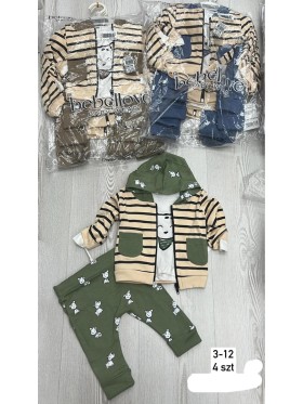Komplet DZIECIĘCA ,size 3-12m,paczka 4szt,1kolor