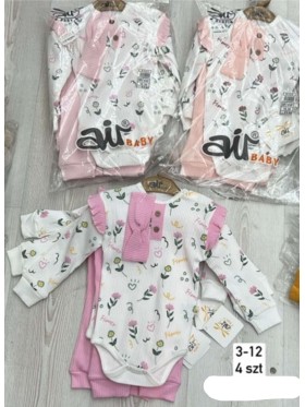 Komplet DZIECIĘCA ,size 3-12m,paczka 4szt,1kolor