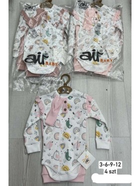 Komplet DZIECIĘCA ,size 3-12m,paczka 4szt,1kolor