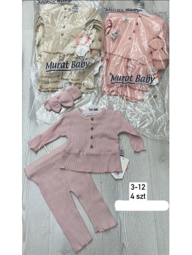Komplet DZIECIĘCA ,size 3-12m,paczka 4szt,1kolor