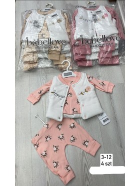 Komplet DZIECIĘCA ,size 3-12m,paczka 4szt,1kolor