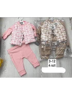 Komplet DZIECIĘCA ,size 3-12m,paczka 4szt,1kolor