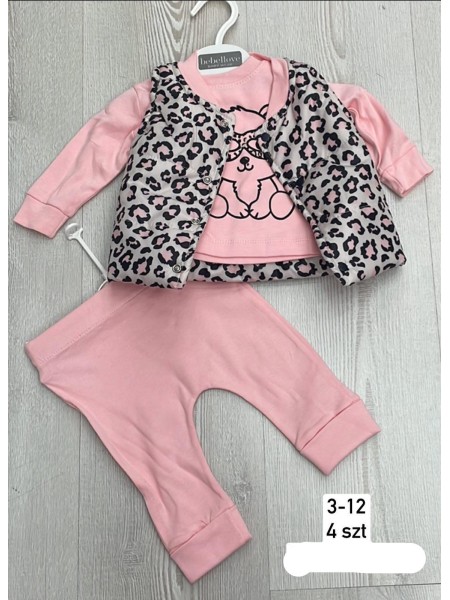 Komplet DZIECIĘCA ,size 3-12m,paczka 4szt,1kolor