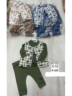 Komplet DZIECIĘCA ,size 3-12m,paczka 4szt,1kolor