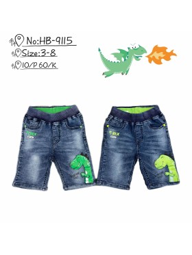 Spodenki jeans dzieciece 3-8 lat, paczka 10szt, 1 kolor