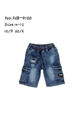 Spodenki jeans dzieciece 4-12 lat, paczka 10szt, 1 kolor