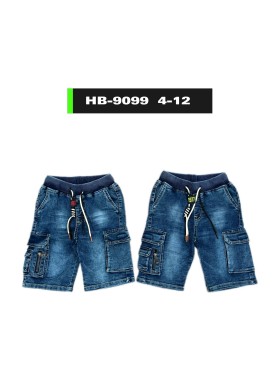 Spodenki jeans dzieciece 4-12 lat, paczka 10szt, 1 kolor