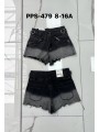 Spodenki jeans dzieciece 8-16 lat, paczka 10szt, 1 kolor