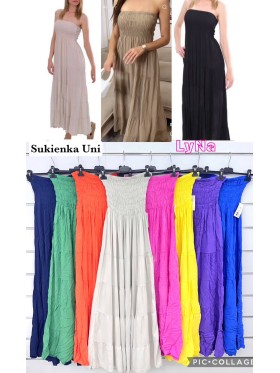 Sukienki damskie Włoskie ,size UNI, paczka 6szt ,mix kolor