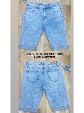 Spodenki jeansowe damskie  ,size 38-46, paczka 10szt,