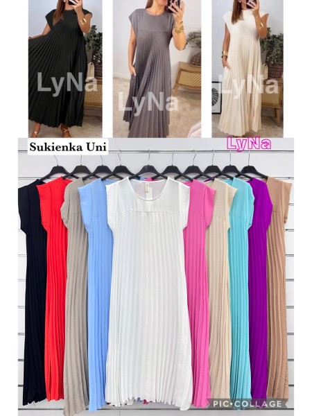 Sukienki damskie Włoskie ,size UNI, paczka 6szt ,mix kolor