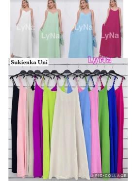 Sukienki damskie Włoskie ,size UNI, paczka 6szt ,mix kolor