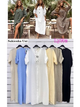Sukienki damskie Włoskie ,size UNI, paczka 6szt ,mix kolor