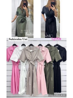 Sukienki damskie Włoskie ,size UNI, paczka 6szt ,mix kolor