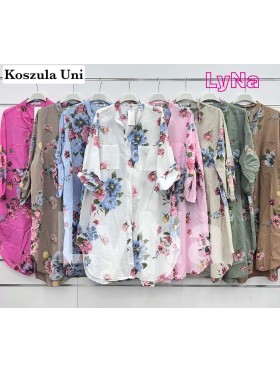 Koszule damskie Włoskie ,size UNI, paczka 6szt ,mix kolor