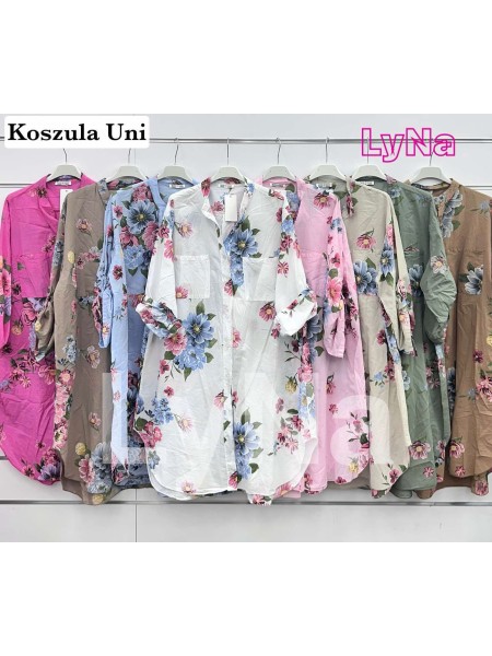 Koszule damskie Włoskie ,size UNI, paczka 6szt ,mix kolor