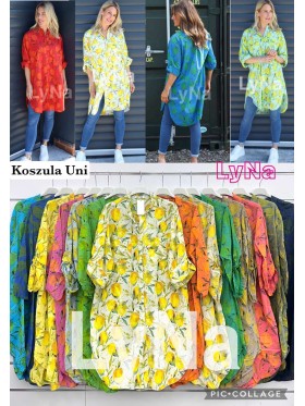 Koszule damskie Włoskie ,size UNI, paczka 6szt ,mix kolor