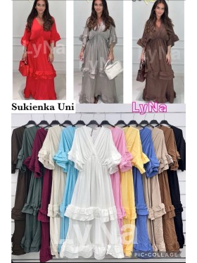 Sukienki damskie Włoskie ,size UNI, paczka 6szt ,mix kolor