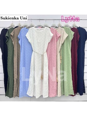 Sukienki damskie Włoskie ,size UNI, paczka 6szt ,mix kolor