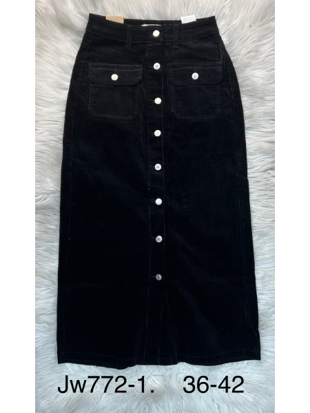 Spódnica długa jeansowa damska ,size 36-42, paczka 10szt,