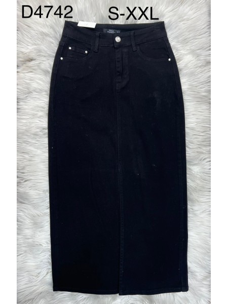 Spódnica długa jeansowa damska ,size S-2XL, paczka 10szt,