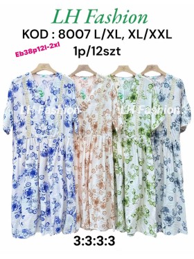 Sukienki damskie  ,size l-2xl, paczka 12szt ,mix kolor